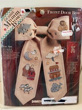 Vintage Dimensions Debbie Mumm Front Door Bow ‘The Ark’ Cross Stitch Kit- New